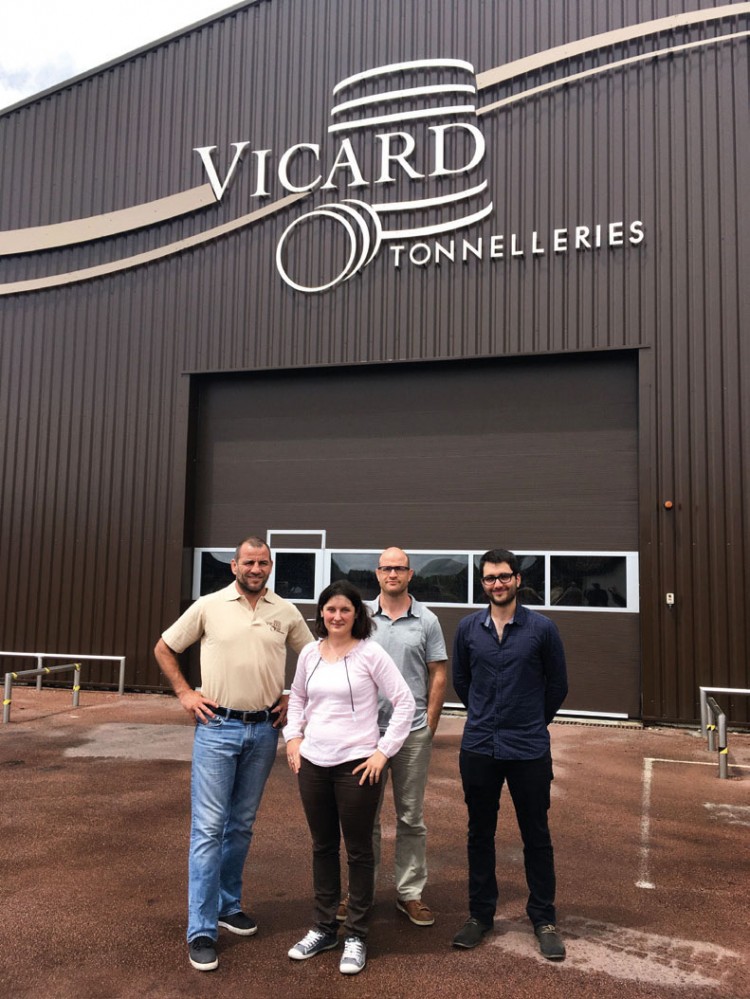 Les acteurs de la démarche; (de gauche à droite) Jean-Charles VICARD, PDG du Groupe VICARD / Carine JEUDY, Responsable Qualité / Julien NOUGARET, Responsable des Achats / Mathieu MICHEL, Service Qualité